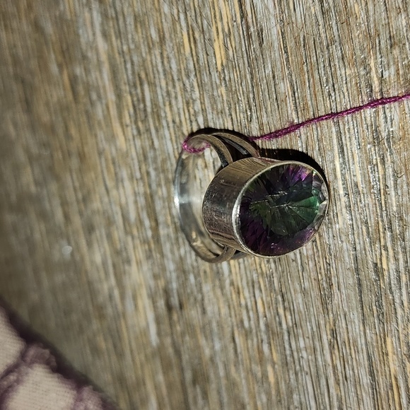 New Sterling Silver Mystic topaz ring Size 8 - Picture 3 of 6